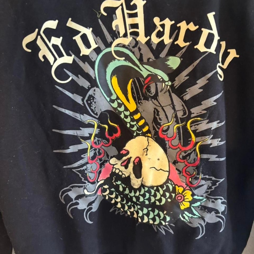 Ed Hardy Black ZIp Up